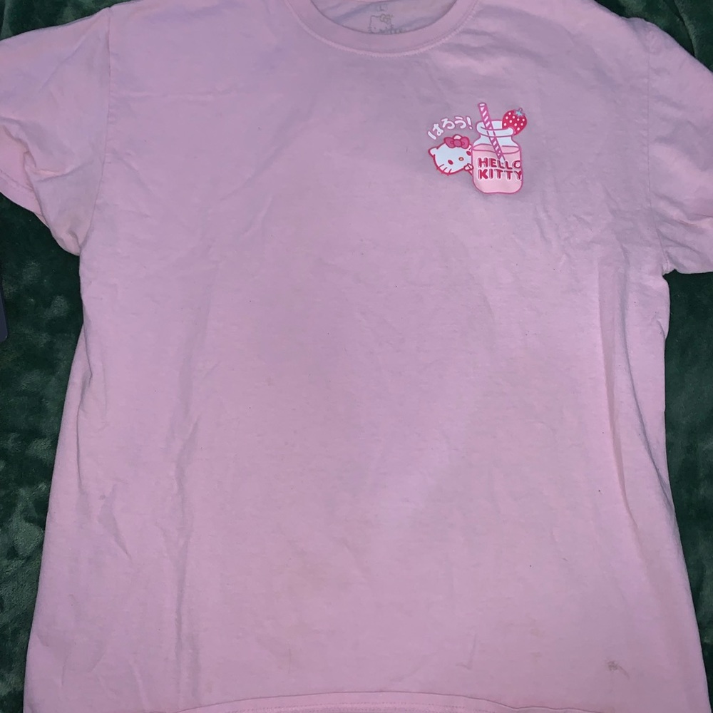 Hello kitty strawberry milk T shirt